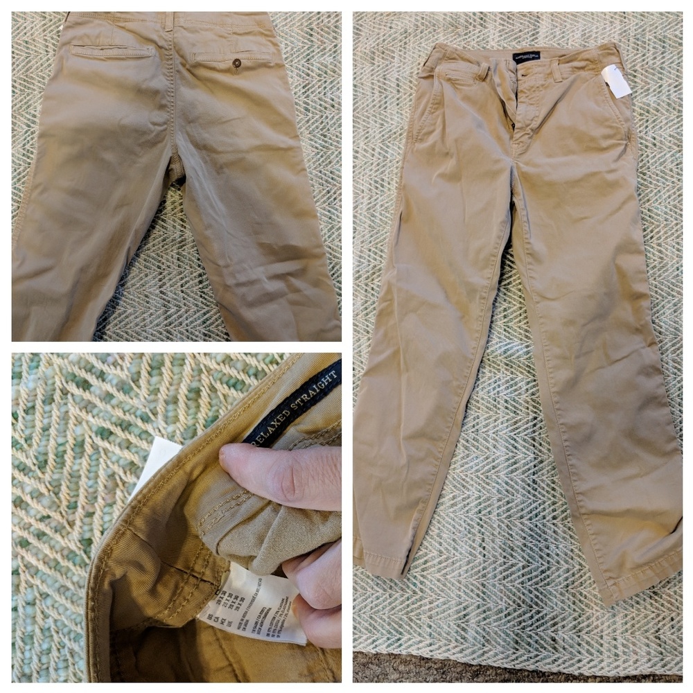 American Eagle khakis. Relaxed straight. 28 x 30